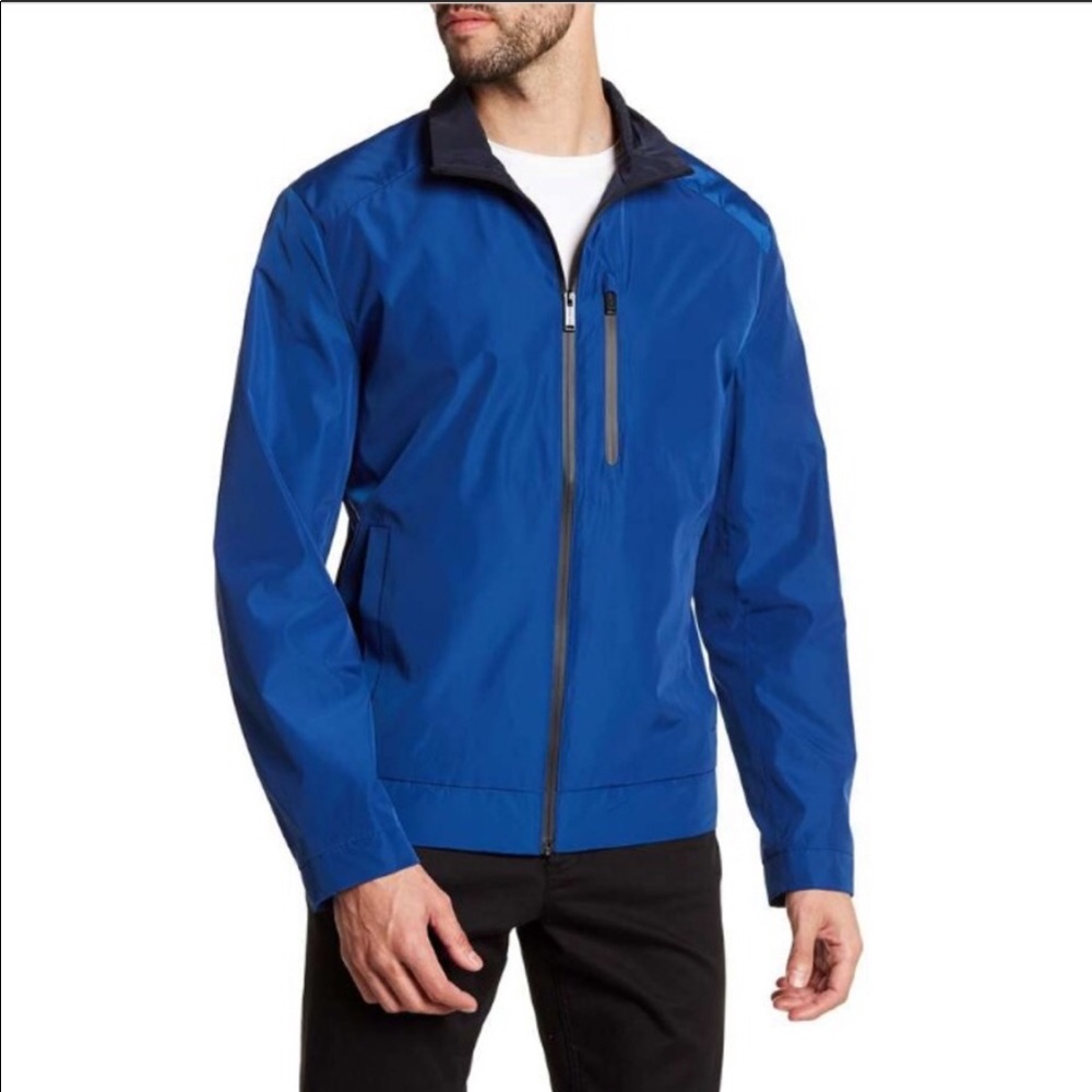 # Micheal Kors Contrast Collar Rain Jacket